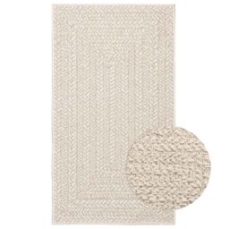 Berkfield Home Rug ZIZUR Cream 60x110 cm Jute Look Indoor & Outdoor - Size: Medium - thumbnail 1