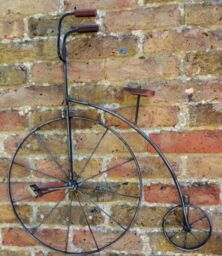 Inspirational Gifting Penny Farthing Bicycle Metal Wall Art in Black - thumbnail 4