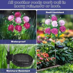 Havendro 2 Pack Purple small clove Solar Powered Lights Garden - thumbnail 5