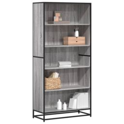Berkfield Home Bookcase Grey Sonoma 80.5x35x170.5 cm Engineered Wood - thumbnail 1