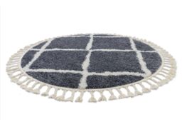RugsX Berber Rug in Grey - Size: 120 cm diameter - thumbnail 3