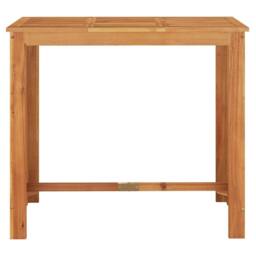 Berkfield Home 7 Piece Garden Bar Set Black Solid Wood Acacia & Poly Rattan - thumbnail 7
