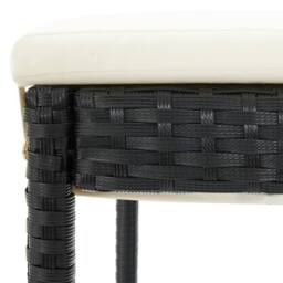 Berkfield Home 7 Piece Garden Bar Set Black Solid Wood Acacia & Poly Rattan - thumbnail 9