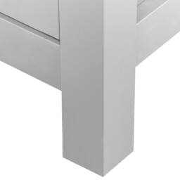 Wyld and Coco 130 cm TV Stand Grey Body Light Wood Top Cable Management Concealed - thumbnail 8