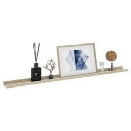 Berkfield Home Wall Shelves 4 pcs White & Sonoma Oak 115x9x3 cm - Size: 115 x 9 x 3 cm - thumbnail 3