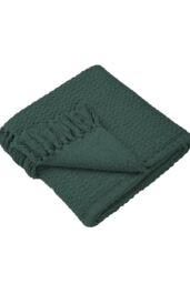 Drift Home 'Hayden' Textured Woven Throw in Green - Size: 130 cm x 180 cm