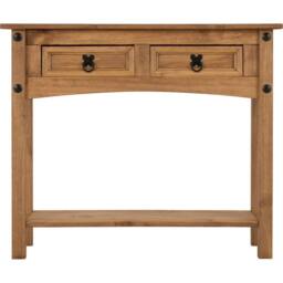Seconique Corona Essentials 2 Drawer Console Table in Natural - thumbnail 4
