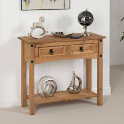 Seconique Corona Essentials 2 Drawer Console Table in Natural