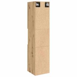 Berkfield Home Bathroom Hanging Cabinet Artisian Oak 30x30x130 cm Engineered Wood in Brown - Size: 30 x 30 x 130 cm - thumbnail 7