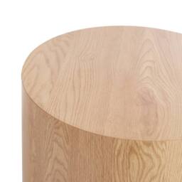 Wyld and Coco Light Brown Round Wood Coffee Table Set of 2 - Small and Medium - thumbnail 7