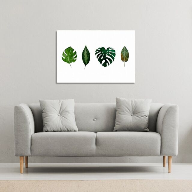 Benjamin Tate Design leaves selections (Canvas Print) / 152 x 101 x 4cm in Natural - Size: 152 x 101 x 4 cm - image 1