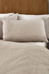 Catherine Lansfield 'Folkstone Geo' Duvet Cover Set in Natural - Size: Single - thumbnail 2