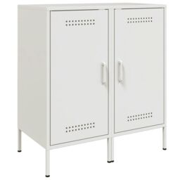 Berkfield Home Sideboards 2 pcs White 36x39x79 cm Steel - Size: 36 x 39 x 79 cm - thumbnail 2