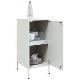Berkfield Home Sideboards 2 pcs White 36x39x79 cm Steel - Size: 36 x 39 x 79 cm - thumbnail 5