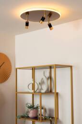 Lucide 'JUBEL' Stylish Tiltable Dimmable LED Decorative Flush Ceiling Light in Yellow - thumbnail 3