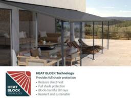 Palram Patio Cover Sierra 3X3.05 Clear - L314 x W299 x H305 - Grey - thumbnail 4