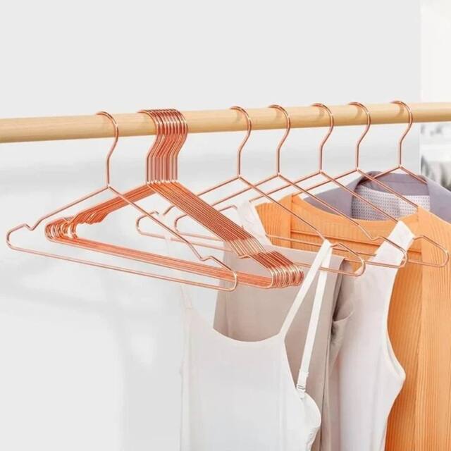 EONLION 20pcs Rose Gold Coat Hangers Clothes Trousers Rack - Size: 500mm - image 1