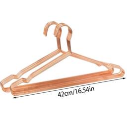 EONLION 20pcs Rose Gold Coat Hangers Clothes Trousers Rack - Size: 500mm - thumbnail 2
