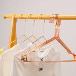 EONLION 20pcs Rose Gold Coat Hangers Clothes Trousers Rack - Size: 500mm - thumbnail 5