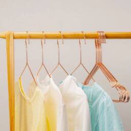 EONLION 20pcs Rose Gold Coat Hangers Clothes Trousers Rack - Size: 500mm - thumbnail 4