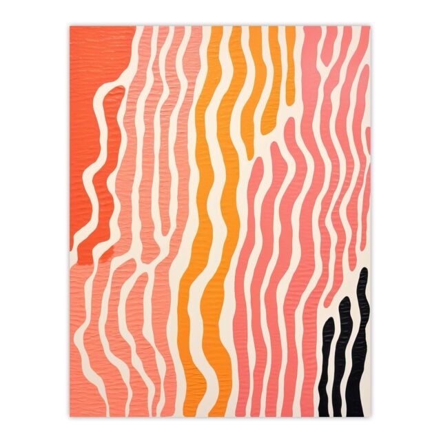 "Wee Blue Coo Wall Art Print The Sand After The Sea Abstract 1 Warm Living Room in Pink - Size: W18"" x H24""" - image 1