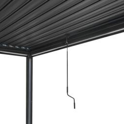 Monstershop Aluminium Pergola With Anthracite Blinds & LED Lights - 3m x 4m in Grey - thumbnail 8