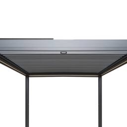 Monstershop Aluminium Pergola With Anthracite Blinds & LED Lights - 3m x 4m in Grey - thumbnail 9