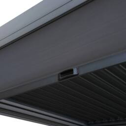 Monstershop Aluminium Pergola With Anthracite Blinds & LED Lights - 3m x 4m in Grey - thumbnail 6