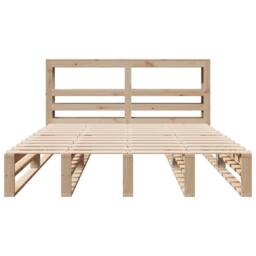 Berkfield Home Bed Frame without Mattress 140x200 cm Solid Wood Pine in Light Brown - thumbnail 4