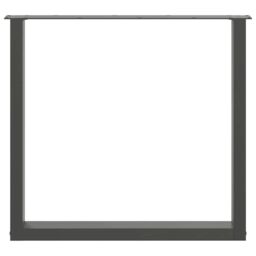 Berkfield Home Coffee Table Legs U-Shaped 3 pcs Anthracite 80x(72-73) cm Steel in Black - thumbnail 5