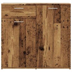 Berkfield Home Sideboard Old Wood 80x36x75 cm Engineered Wood in Brown - Size: 80 x 36 x 75 cm - thumbnail 4