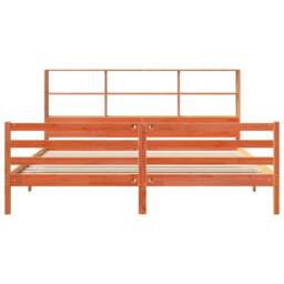 Berkfield Home Decorative Bookcase Bed without Mattress Wax Brown 200x200 cm Sol - thumbnail 4