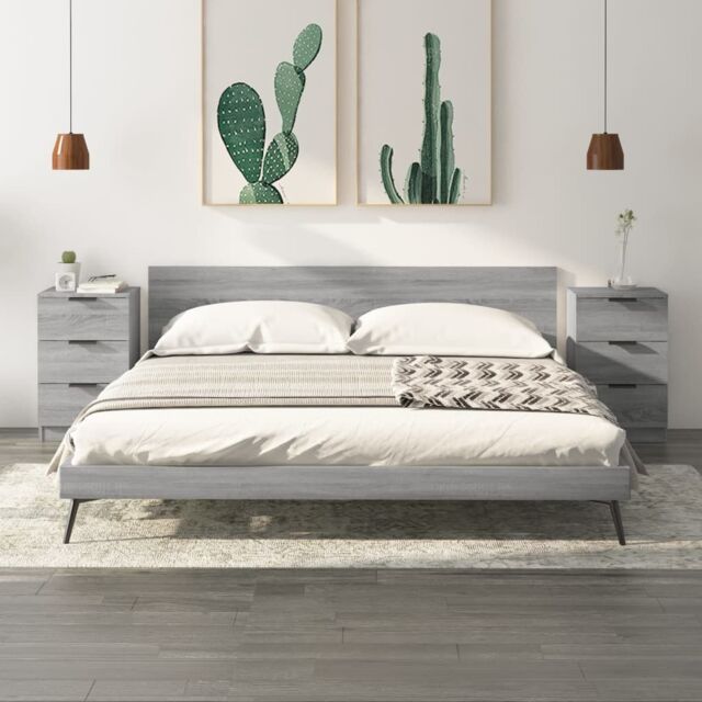 Berkfield Home Bedside Cabinets 2 pcs Grey Sonoma 40x36x65 cm - Size: 40 x 36 x 65 cm - image 1