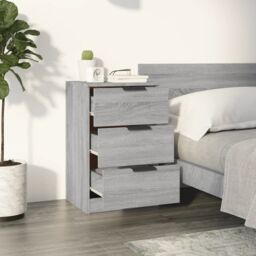 Berkfield Home Bedside Cabinets 2 pcs Grey Sonoma 40x36x65 cm - Size: 40 x 36 x 65 cm - thumbnail 3