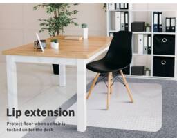 Marlow PVC Chair Mat Office Carpet Floor Protector Non Slip Computer 120X90cm in Clear - Size: 120X90 cm - thumbnail 3
