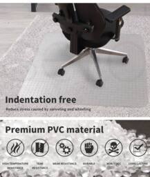 Marlow PVC Chair Mat Office Carpet Floor Protector Non Slip Computer 120X90cm in Clear - Size: 120X90 cm - thumbnail 5