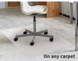 Marlow PVC Chair Mat Office Carpet Floor Protector Non Slip Computer 120X90cm in Clear - Size: 120X90 cm - thumbnail 7