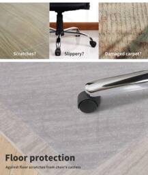 Marlow PVC Chair Mat Office Carpet Floor Protector Non Slip Computer 120X90cm in Clear - Size: 120X90 cm - thumbnail 2