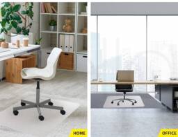 Marlow PVC Chair Mat Office Carpet Floor Protector Non Slip Computer 120X90cm in Clear - Size: 120X90 cm - thumbnail 8