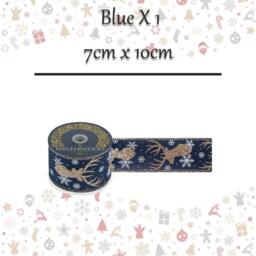 VFM e-Store Christmas Ribbon Garland 7cm x 10cm Blue X 1 - Size: 7 cm x 10 cm - thumbnail 2
