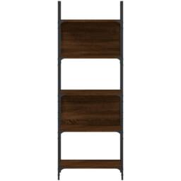 Berkfield Home Decorative Bookshelf 5-Tier Brown Oak 60.5x24x166.5 cm Engineered Wood - thumbnail 5