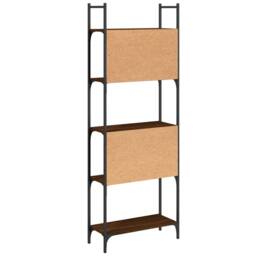 Berkfield Home Decorative Bookshelf 5-Tier Brown Oak 60.5x24x166.5 cm Engineered Wood - thumbnail 7