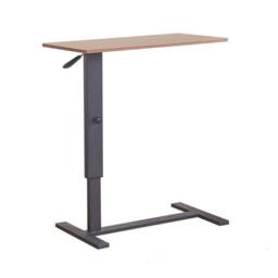 Ventryn Adjustable Height Medical Overbed Table with Wheels for Home Hospital in Brown - thumbnail 4