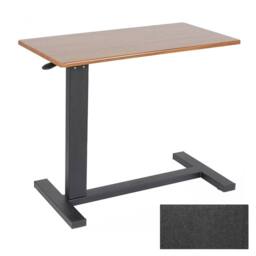 Ventryn Adjustable Height Medical Overbed Table with Wheels for Home Hospital in Brown - thumbnail 3