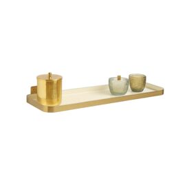 Melody Maison Gold & Ivory Enamelled Metal Wall Shelf - 50cm