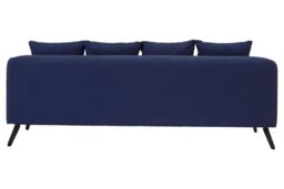 Orsina Comfortable 3 Seater Navy Fabric Sofa, Stylish Mid Century Sofa For Bedroom, Functional 3 Seater Sofa in Blue - thumbnail 4