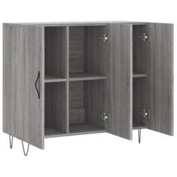 Berkfield Home Sideboard Grey Sonoma 90x34x80 cm Engineered Wood - Size: 90 x 34 x 80 cm - thumbnail 5