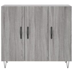 Berkfield Home Sideboard Grey Sonoma 90x34x80 cm Engineered Wood - Size: 90 x 34 x 80 cm - thumbnail 6