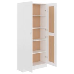 Berkfield Home Book Cabinet White 82.5x30.5x185.5 cm Engineered Wood - thumbnail 4