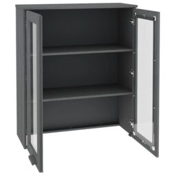 Berkfield Home Top for Highboard HAMAR Dark Grey 85x35x100cm Solid Wood Pine - Size: 85 x 35 x 100 cm - thumbnail 4